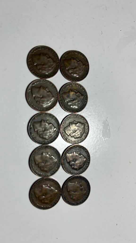10x gulden cent Wilhelmina 1948, Postzegels en Munten, Munten | Nederland, Ophalen of Verzenden, Koningin Wilhelmina, 1 cent, Setje