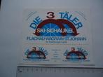 sticker oud 3 TALER Ski Wintersport Oostenrijk Flachau skien, Verzenden, Zo goed als nieuw, Bedrijf of Vereniging