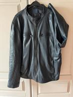 Blauwe leren heren jas/lederen jack xxl, Ophalen of Verzenden, Zo goed als nieuw, Overige maten, Blauw