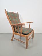 Vintage Scandinavische Beuken fauteuil mid century ‘60 Spijl, Hout, Minder dan 75 cm, Gebruikt, 50 tot 75 cm