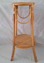 Rotan plantenstandaard – vintage Boho stijl, Minder dan 55 cm, Boho stijl, Rond, Ophalen of Verzenden