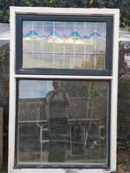Goed kozijn  met glas in lood dubbele beglazing, Doe-het-zelf en Verbouw, Ophalen, Zo goed als nieuw, Gevelraam of Ruit, Glas in lood