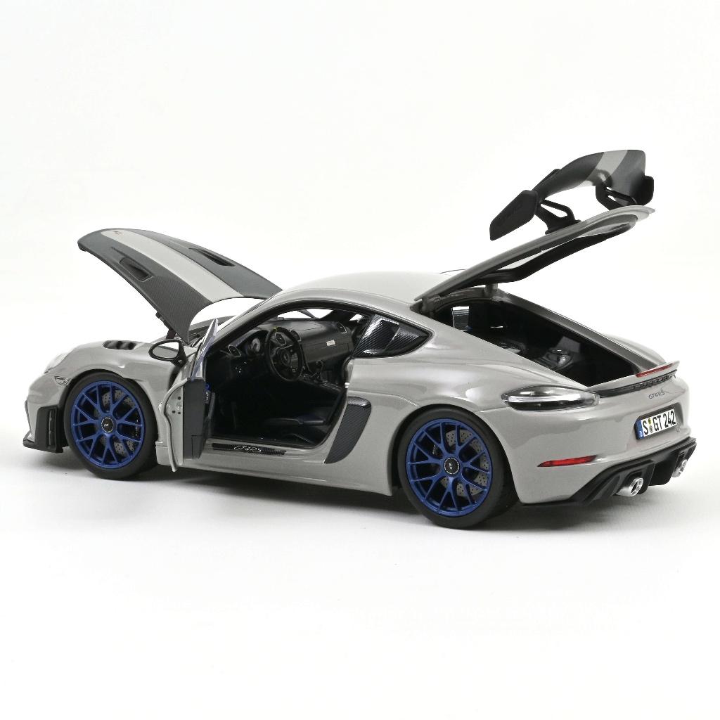 Porsche Cayman GT4 RS Weissach Zilver 2023 1/18 NOREV 187253, Hobby en Vrije tijd, Modelauto's | 1:18, Verzenden, Nieuw, Auto