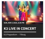 K3 live in concert 3x staanplaats, Tickets en Kaartjes, Drie personen of meer