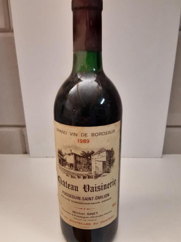 Chateau Vaisinerie 1989 - Puissseguin-Saint-Émilion, Verzamelen, Wijnen, Gebruikt, Rode wijn, Frankrijk, Vol, Ophalen