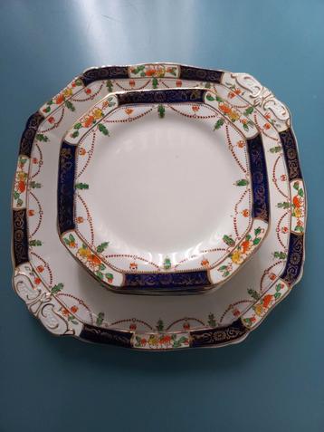 Compleet antiek Engels gebakstel van Osiris Solway, 13 delig beschikbaar voor biedingen