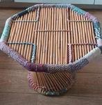 Boho Ibiza tafeltje, Huis en Inrichting, Tafels | Bijzettafels, Rond, Zo goed als nieuw, 60 cm of meer, Hout