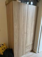 Wardrobe with 2 doors and 2 drawers,, Eikenhout, 50 tot 100 cm, Zo goed als nieuw, 150 tot 200 cm