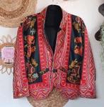 Vintage India geborduurde jacket jas romy Boomsma 70s hippie, Vintage, Ophalen of Verzenden, Zo goed als nieuw, Maat 38/40 (M)