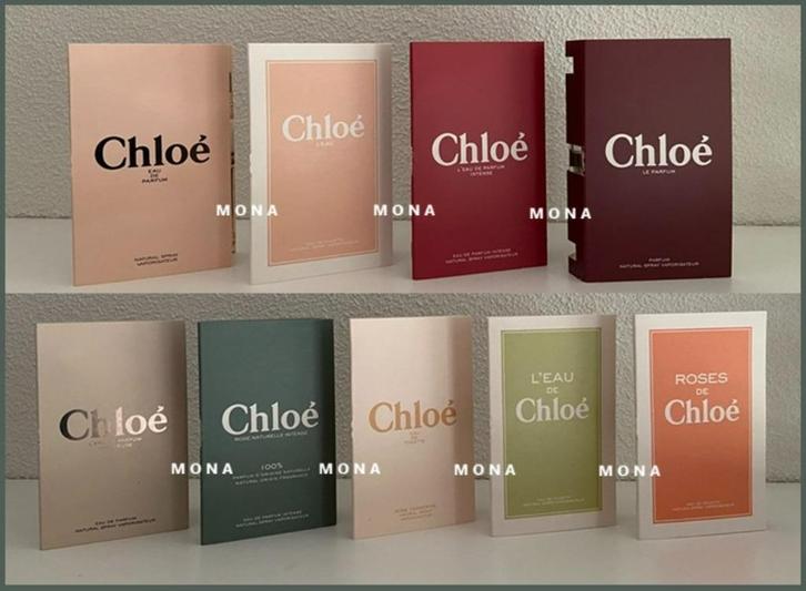 Chloéset 9 parfum samples proefjes testers monsters, Sieraden, Tassen en Uiterlijk, Uiterlijk | Parfum, Nieuw, Verzenden