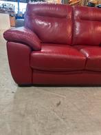 Rode Bank echt leer €45, Huis en Inrichting, Ophalen, Zo goed als nieuw, X, X