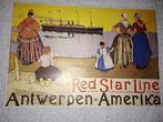 oude affiche Red star Antwerpen, jaren 1800, Antiek en Kunst, Ophalen of Verzenden