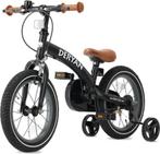 Deryan Luxe Kinderfiets 14 inch - 3 in 1 - loopfiets - Zwart, Ophalen of Verzenden, Zo goed als nieuw, Loopfiets