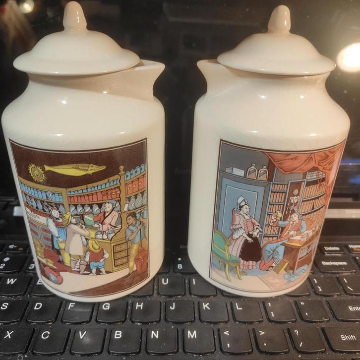 Apothekerspotjes Keramiek Interpharm, Antiek en Kunst, Antiek | Keramiek en Aardewerk, Ophalen of Verzenden
