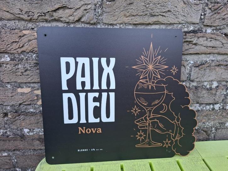 Reclamebord Paix Dieu bier, Verzamelen, Biermerken, Nieuw, Reclamebord, Plaat of Schild, Overige merken, Ophalen of Verzenden