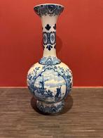 Delfts Blauwe Vaas met Molen en Boot, Ophalen of Verzenden