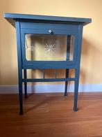 Antiek Theekastje met Geslepen Ster, Minder dan 55 cm, Gebruikt, Rechthoekig, Hout