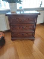 Eiken kastje met 3 lades., Ophalen, Gebruikt, Hout, 70 cm of meer