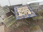 Vintage Tuinset met Mozaïek Tafel, Tuin en Terras, Tuinsets en Loungesets, Ophalen, 4 zitplaatsen, Gebruikt, Eettafel