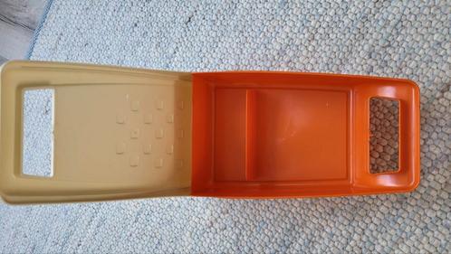 Retro schoenpoetsdoos vintage oranje bak als nieuw, Verzamelen, Retro, Huis en Inrichting, Ophalen of Verzenden