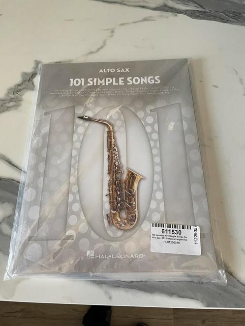 Bladmuziek  Hal Leonard 101 Simple Songs Alto Sax, Muziek en Instrumenten, Bladmuziek, Nieuw, Ophalen of Verzenden