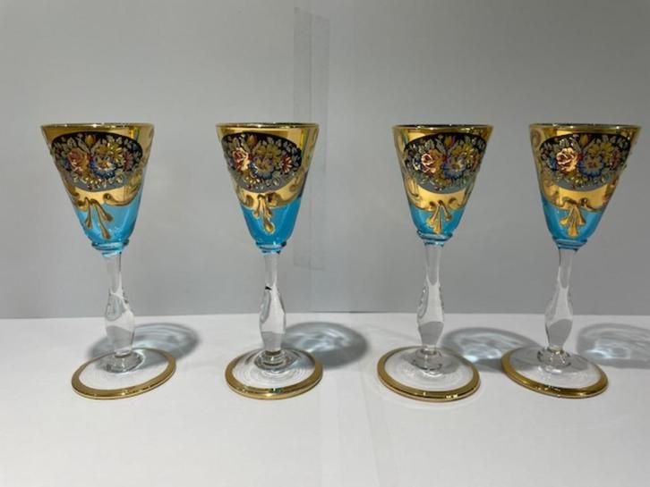Murano vintage glas turkoois., Antiek en Kunst, Antiek | Glas en Kristal, Ophalen of Verzenden