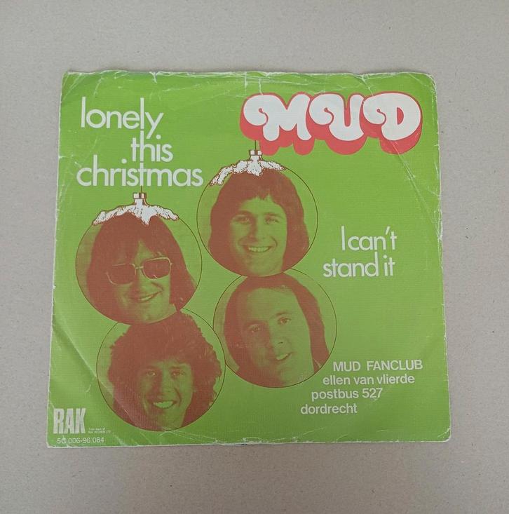 Mud - Lonely This Christmas, Cd's en Dvd's, Vinyl Singles, Gebruikt, Single, Pop, 7 inch, Ophalen of Verzenden