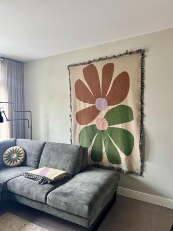 Aarde tinten geweven wandkleed (100% katoen - 137 cm x 180  beschikbaar voor biedingen