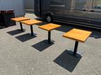 Eettafels 80x80 en 80x60 bar toog cafe tafels massief hout, Huis en Inrichting, Tafels | Eettafels, Gebruikt, 50 tot 100 cm, Bistro bar kroeg toof cafe kantine mancave