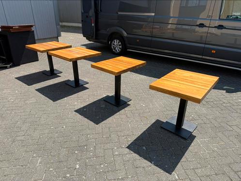 Eettafels 80x80 en 80x60 bar toog cafe tafels massief hout, Huis en Inrichting, Tafels | Eettafels, Gebruikt, 50 tot 100 cm, 50 tot 100 cm