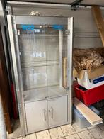 Aluminium Vitrinekast met Kunststof Details, Ophalen, Gebruikt, 50 tot 100 cm, Metaal