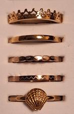 Ixxxi ringen - goudkleurig - maat 17, Sieraden, Tassen en Uiterlijk, Ringen, Overige materialen, Nieuw, Ophalen of Verzenden, 17 tot 18
