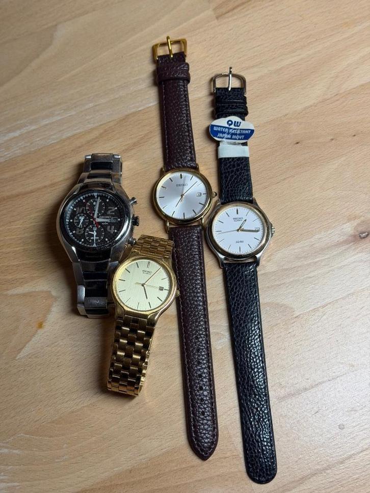 4x Seiko loop of sloop, Sieraden, Tassen en Uiterlijk, Horloges | Heren, Gebruikt, Polshorloge, Seiko, Overige materialen, Ophalen