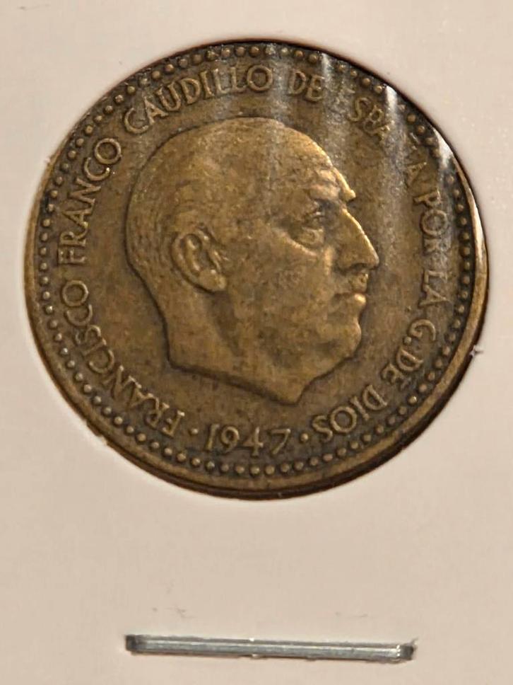Spanje 1 Peseta 1947 - Franco, Postzegels en Munten, Munten | Europa | Euromunten, Losse munt, Overige landen, Ophalen of Verzenden