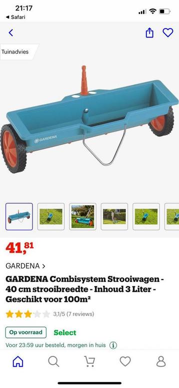 Gardena combi strooiwagen beschikbaar voor biedingen