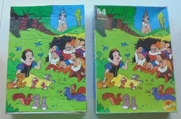 Variant walt disney puzzel , 54 stukjes. Deksel is licht bes beschikbaar voor biedingen