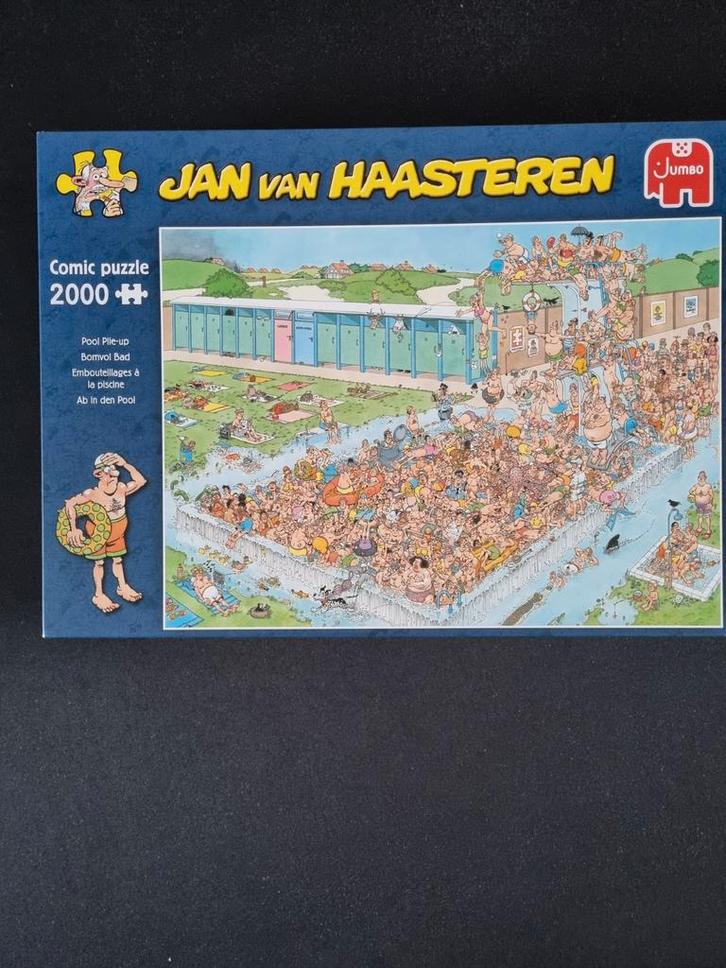 Jan van Haasteren - Bomvol bad 2000 stukjes, Hobby en Vrije tijd, Denksport en Puzzels, Zo goed als nieuw, Legpuzzel, Meer dan 1500 stukjes