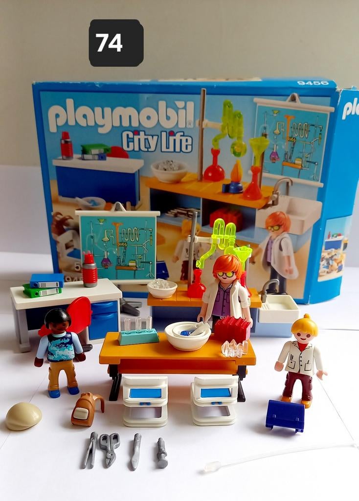 Playmobil School - Scheikunde Lokaal Compleet, Ophalen of Verzenden, Zo goed als nieuw, Complete set