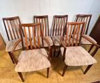 Gratis bezorging!Set 6 Mid Century retro vintage teak Stoele, Huis en Inrichting, Stoelen, Hout, Gebruikt, -, Mid century retro vintage teak eetkamerstoelen GPlan