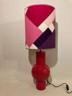 Roze paarse retro design lampenkap D30 H38 met / zonder voet, Rond, Nieuw, Ophalen of Verzenden, Nvt