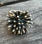 Ring modern zilver bloem Sputnik, Ophalen of Verzenden, Zo goed als nieuw, Zilver, Dame