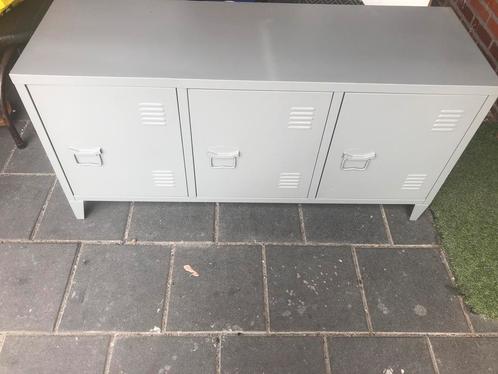 Grijze Locker Kast/TV Meubel, Huis en Inrichting, Kasten | Lockerkasten, Zo goed als nieuw, Ophalen