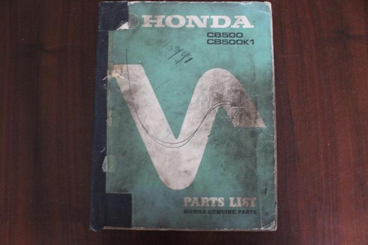 Honda CB500K K1 1973 motorcycle parts lis CB 500 Kt, Motoren, Handleidingen en Instructieboekjes, Honda, Ophalen of Verzenden