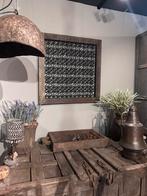 Schitterend oud raam kozijn met ijzeren rooster uit india, Ophalen