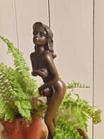 Bronzen beeld van een pikante , erotische vrouw, Ophalen of Verzenden
