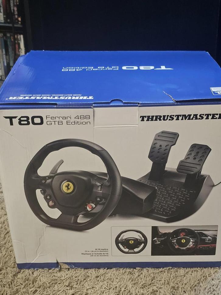 Thrustmaster T80 Ferrari 488 GTB Edition, Spelcomputers en Games, Games | Pc, Gebruikt, Racen en Vliegen, 1 speler, Vanaf 12 jaar