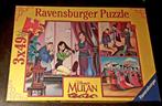 Ravensburger puzzle mulan - 3 puzzels van elk 49 stukjes, Kinderen en Baby's, 10 tot 50 stukjes, Gebruikt, Ophalen of Verzenden