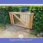 Tuinpoort inclusief beslag en douglas palen, Gebruikt, Minder dan 100 cm, Ophalen of Verzenden, Draaipoort