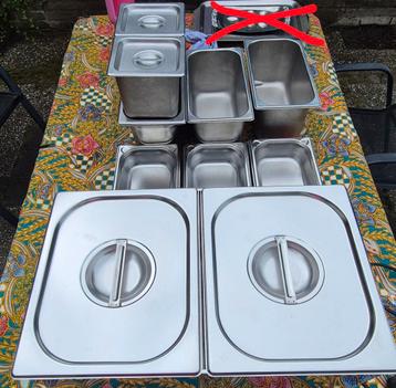 Complete set Bain-Marie met RVS Gastronorm bakken + deksels beschikbaar voor biedingen