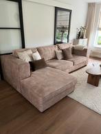 Hoekbank met chaise longue latte kleur, Ophalen, Hoekbank, 300 cm of meer, Vierpersoons of meer